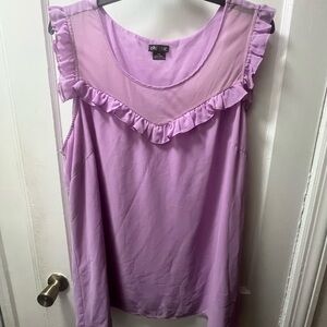 City Chic Purple Ruffled Blouse